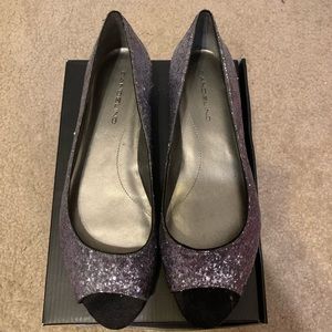Bandolino Peep Toe Glitter Flats!  BRAND NEW!